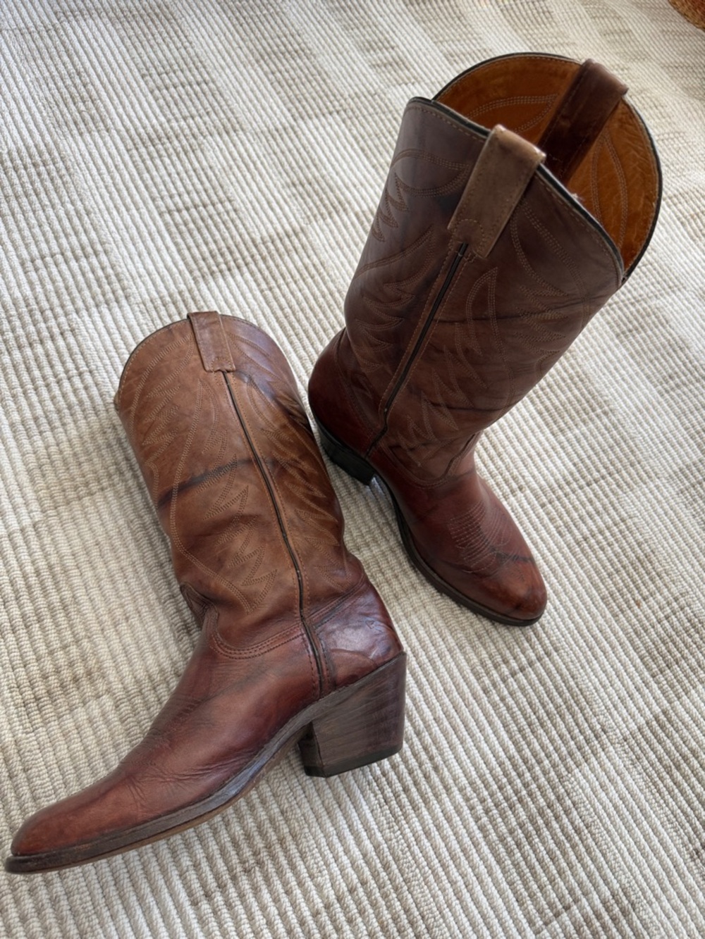 Vintage Double H Men’s Classic 12” Cowboy Boots 9 D